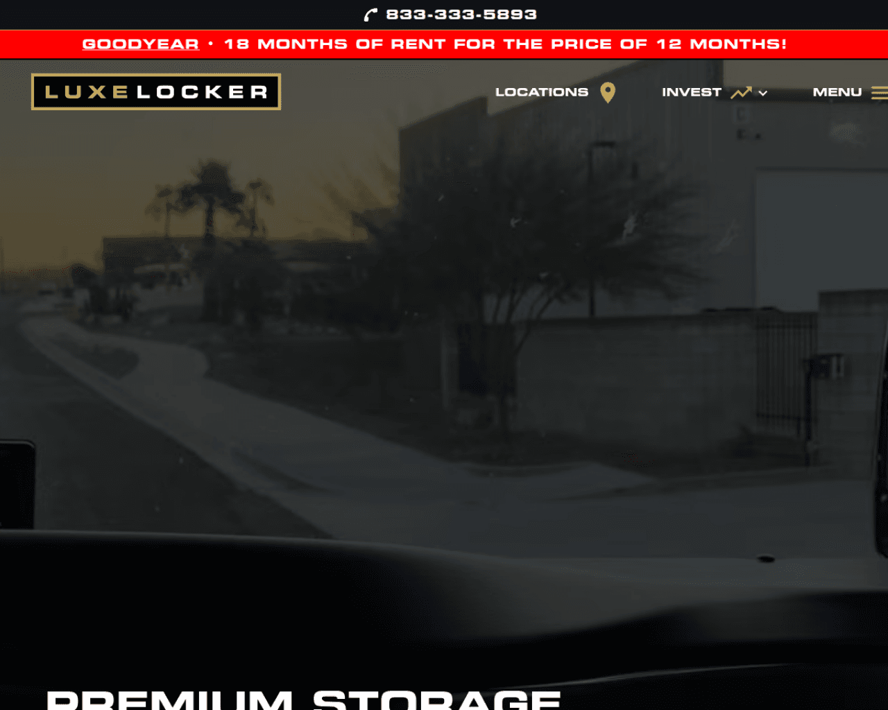 LuxeLocker live site screenshot