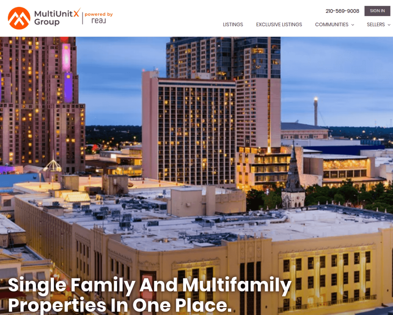 MultiUnitX live site screenshot