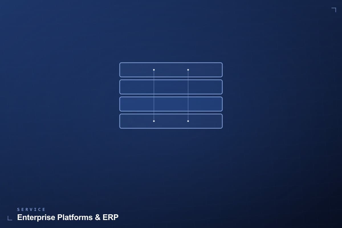 Enterprise platforms and ERP architecture illustration